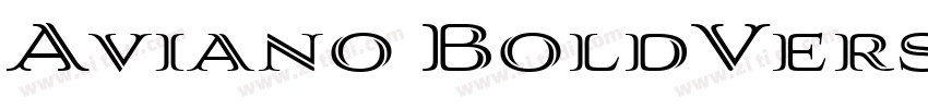Aviano BoldVersion 1字体转换
